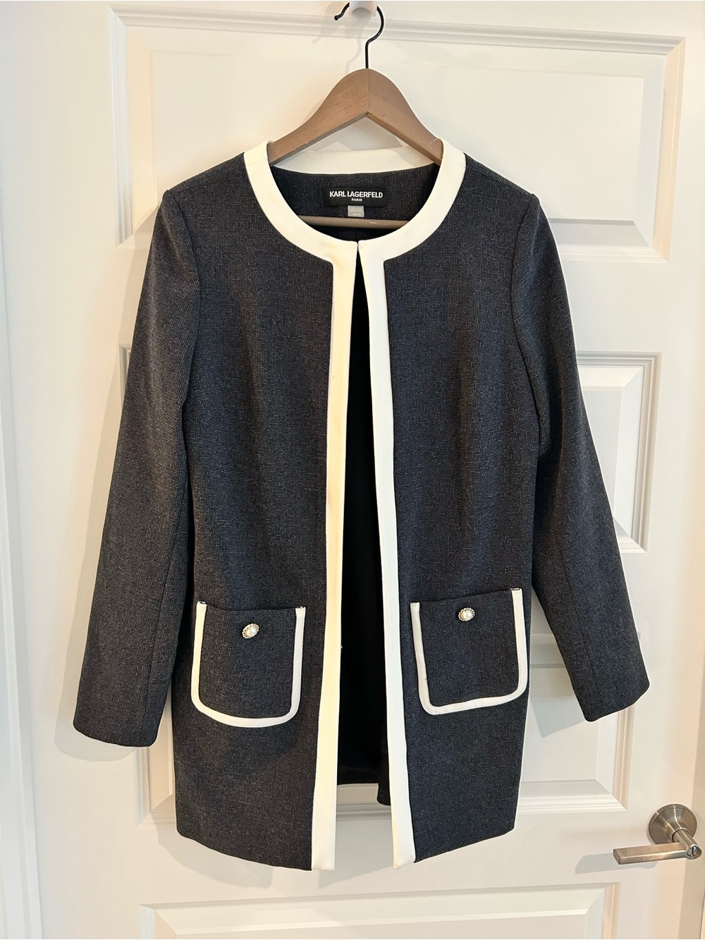 Karl Lagerfeld Colorblock Blazer Coat Size M